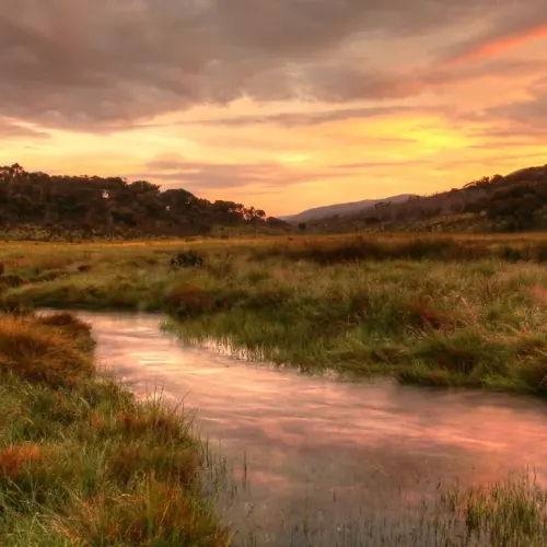 sundown_water_grasland
